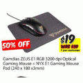 MSY - Gamdias Gaming Mice + Mousepad only $19 (Was $39)