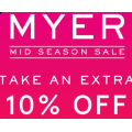 Myer - Weekend Sale: Take an Extra 10% Off Already Reduced Items - 2 Days Only