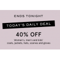 MYER - Daily Deal: 40% Off Women, Men &amp; Kid&#039;s Fashion Clothing &amp; Accessories - Today Only