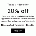 Myer - XMAS Day 10 Deal: 20% Off Small Kitchen Appliances (Today Only)