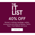 Myer - IT List Sale: Take an Extra 40% OFF Men &amp; Women&#039;s Clothing, Footwear &amp; Accessories - Today Only