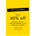 Myer - Take a Further 40% Off Kid&#039;s Clothing, Gifts &amp; Accessories etc.