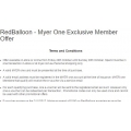 Myer One RedBalloon Exclusive Member Offer: FREE $40 Redballon E-Voucher When You Spend $100 or More - Valid from Today
