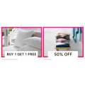 Myer - Daily Deal: Buy One Get One Free Quilts, Pillows &amp; Protectors / 50% Off Sheets &amp; Towels