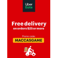 McDonald&#039;s - Free Delivery via Uber Eats - Minimum Spend $25 (code)