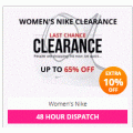 Nike - Up to 65% Off Clearance Stock + Extra 10% Off at Checkout &amp; Free Delivery @ Deals Direct