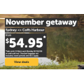 Tigerair - November Getaway Flight Sale: Domestic Fares from $54.95 e.g. Coffs Harbour ---&gt; Sydney $54.95