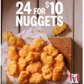 KFC - 24 Nuggets for $10 (Nationwide)