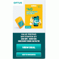 Optus - Click Frenzy Sale: 75% Off $40 15GB Unlimited Talk &amp; Text SIM Starter Kit, Now $10