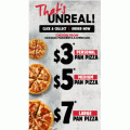 Pizza Hut - $3 Personal Pan Pizzas, $5 Medium Pizzas, $7 Large Pizzas (Pick-Up Only)