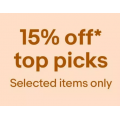 eBay - Top Picks Sale: 15% Off Retailers (code)! Max. Discount $300