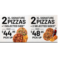 Crust Pizza - Latest Offers e.g. 2 XL Pizzas + 1 Selected Side $44.95 Pick-Up | 2 XL Signature Pizzas + 2 Selected Sides