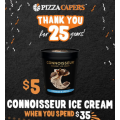 Pizza Capers - Capers Club Member Offer: Connoisseur Ice Cream $5 (Minimum Spend $35)