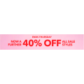Peter Alexander - 24 Hours Flash Sale: Take a Further 40% Off Sale Styles e.g. Accessories $5.4; Tee $15; Short $9 etc.