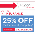 Kogan - 25% Off Pet Assurance (code)