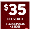 Pizza Hut - Latest Vouchers e.g. 3 Large Pizzas + 2 Sides $35 Delivered &amp; More (codes)