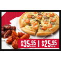 Pizza Hut - 1 Large Pizza + 2 Wings 6 Packs for $35.95 Delivered | $25.95 Pick-Up