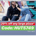 Pizza Hut - 20% Off Any Large Pizza (code)