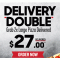 Pizza Hut - 6 Wings &amp; Garlic Bread Bundle $10 Pick-Up / 2 Large Pizzas $27 Delivered (codes)