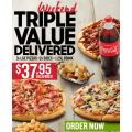 Pizza Hut - Latest Vouchers e.g. 3 Large Pizzas, 2 Sides &amp; 1.25L Drink $37.95 Delivered; 4 Large Pizzas + 4 Sides $45