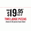Pizza Hut - Latest Offers e.g. 2 Large Pizzas $19.95 Pick-Up; 10 Seasoned, Naked or Buffalo Wings $10 Pick-Up (codes)
