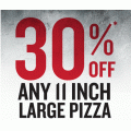 Pizza Hut - Mondays Special: 30% Off Any Large Pizza (code)