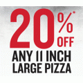 Pizza Hut - 20% Off 11&#039;&#039; Large Pizzas &amp; More (codes)! 4 Days Only