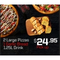 Pizza Hut Mid-Week Meal Deals - 2 Large Pizzas, 1 Garlic Bread &amp; 1.25L Drink $24.95 (Pick-Up), Medium Pizzas $5 (Pick-Up) &amp; More