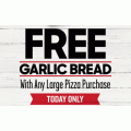 Pizza Hut - Free Garlic Bread with Any Large Pizza (code)! Today Only