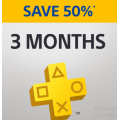 Playstation - 50% Off PlayStation Plus:3 Month Membership, now $16.95
