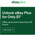 eBay - $1 eBay Plus Membership (Usually $49/Year)
