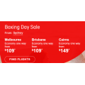 Qantas - 3 Days Boxing Day Flight Sale: Domestic One-Way Fares from $99 e.g. Sydney to Gold Coast $99