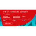 Qantas - Half Off Flights Sale Extended: Domestic Flights from $70 e.g. Gold Coast to Sydney $70 etc.