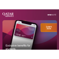Qatar Airways: Student Club Exclusive Program: 10% Off the 1st Booking, 15% Off the 2nd and 20% Off the 3rd Trip