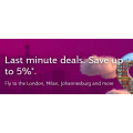 Qatar Airways - Last Minute Sale: Up to 5% Off International Flight Fares (code)