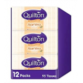 Amazon - Quilton 3 Ply Aloe Vera 95 Facial Tissues 12 Pack, 1140 count $15.2 + Free Delivery (Prime)