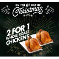 Red Rooster - Christmas 9th Day Special: Buy 1 Whole Roast Chicken Get 1 Free (code)! Ends Fri 13th Dec