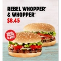 Hungry Jacks - Rebel Whopper &amp; Burgers Whopper $8.45 via App Voucher (Nationwide)