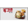 Red Rooster - $4.95 Sub Lunch Box (Roast Chicken Sub, 2 Onion Rings, Small Chips and a Regular Mash &amp; Gravy)! Until 4