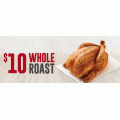 Red Rooster - $10 Whole Roast Chicken (Nationwide)