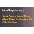 Walt Disney World Resort - 6 Day Ticket for the Price of 4 @ Expedia A.U