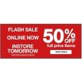 Rivers - Flash Sale - 50% Off Full Priced Items Sitewide (3 Days Only)! In-Store &amp; Online [Expired]