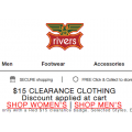 Rivers - All Sale Items for $15 (Up to 75% Off) e.g. Ribbed Hem Coatigan $15 (Was $59.99) etc.