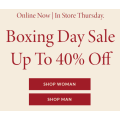 SABA - Boxing Day Sale 2019: Up to 40% Off Storewide (In-Store &amp; Online)