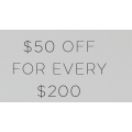 SABA - $50 Off on Every $200 Spent on New Arrivals
