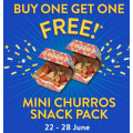 San Churro - Weekly Offer:  Buy One Get One Free Mini Churros Snack Pack (Social Members Only)