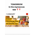 McDonald&#039;s - $3 Small Cheeseburger Meal via MyMacca&#039;s App! Sat 16th May