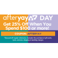 Supercheap Auto - Afteryay Sale: 25% Off Everything - Minimum Spend $100 (code)! 2 Days Only