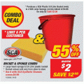 SCA  9.6L Bucket &amp; Sponge Combo $2 (Save $2.98) @ Supercheap Auto
