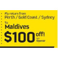 Scoot - Morning Glory Tuesdays - Up to $100 off on Round Trip to Singapore and Maldives (code)